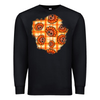 Black Thanksgiving Turkey With Tartan Patch Premium Sweatshirt - BundleAndBundleShop