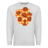 Dove Grey Thanksgiving Turkey With Tartan Patch Premium Sweatshirt - BundleAndBundleShop