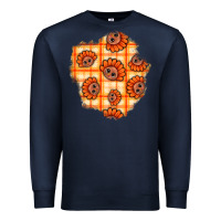 Navy Thanksgiving Turkey With Tartan Patch Premium Sweatshirt - BundleAndBundleShop