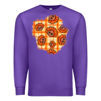 Purple Thanksgiving Turkey With Tartan Patch Premium Sweatshirt - BundleAndBundleShop