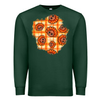 Sports Green Thanksgiving Turkey With Tartan Patch Premium Sweatshirt - BundleAndBundleShop