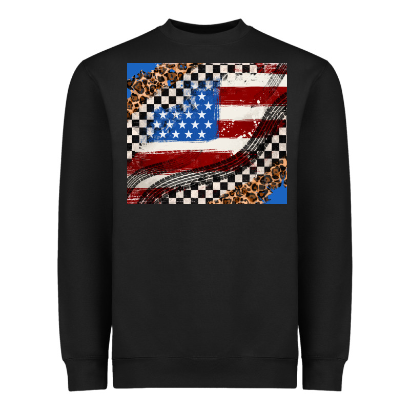 American Flag And Racee Flag Heavyweight Sweatshirt by AdoDesignShop | Teevron