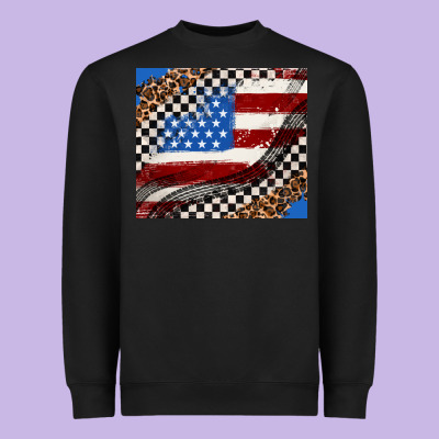 American Flag And Racee Flag Heavyweight Sweatshirt Designed By Adodesignshop