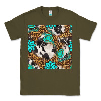 Army Green western turquoise seamless pattern Classic Tee - BundleAndBundleShop