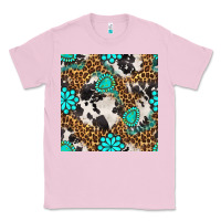 Bubblegum Pink western turquoise seamless pattern Classic Tee - BundleAndBundleShop