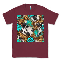 Burgundy western turquoise seamless pattern Classic Tee - BundleAndBundleShop