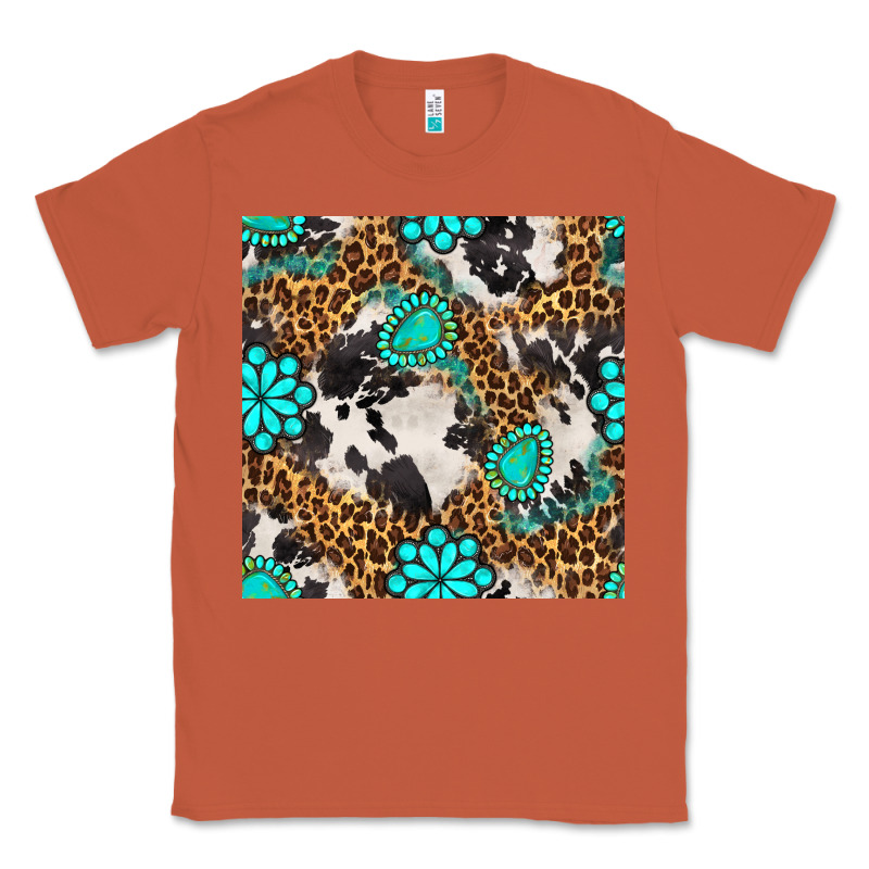 Western Turquoise Seamless Pattern Classic Tee by BundleAndBundleShop | Teevron