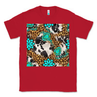 Red western turquoise seamless pattern Classic Tee - BundleAndBundleShop
