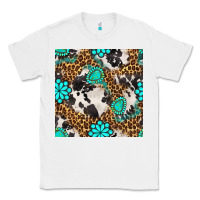 White western turquoise seamless pattern Classic Tee - BundleAndBundleShop