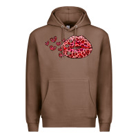 Chestnut kiss with leopard and hearts Premium Hoodie - RanaPortraitStore