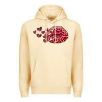 Pina Colada kiss with leopard and hearts Premium Hoodie - RanaPortraitStore