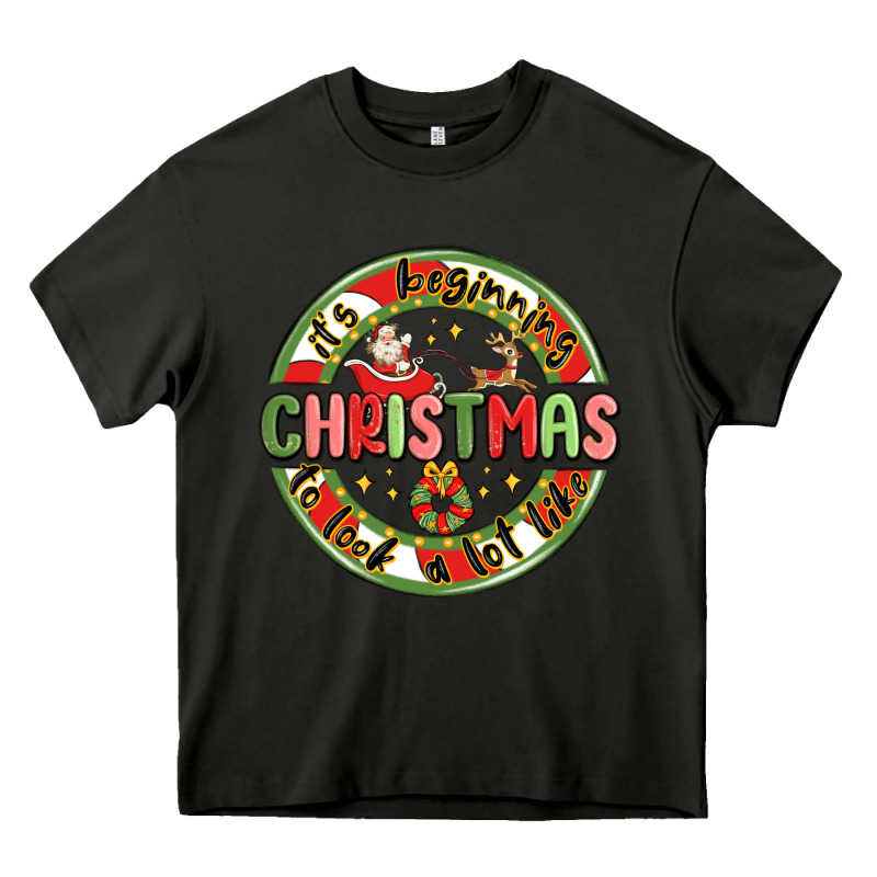 It's Beginning To Look A Lot Like Christmas Heavy Core Tee by MaliasSmallBusiness | Teevron
