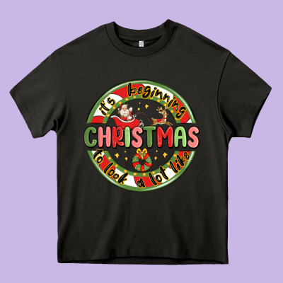 It's Beginning To Look A Lot Like Christmas Heavy Core Tee Designed By Maliassmallbusiness