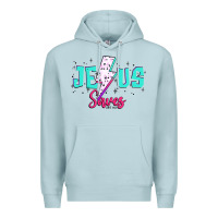 Blue Mist jesus saves Premium Hoodie - JahusDesignShop