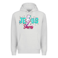 Dove Grey jesus saves Premium Hoodie - JahusDesignShop