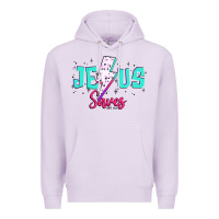 Lilac jesus saves Premium Hoodie - JahusDesignShop