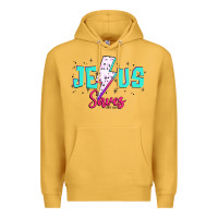 Mustard jesus saves Premium Hoodie - JahusDesignShop