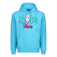 Ocean Blue jesus saves Premium Hoodie - JahusDesignShop