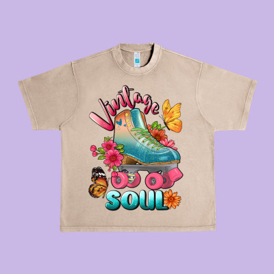 Vintage Soul Urban Heavy Tee Designed By Bundleandbundleshop