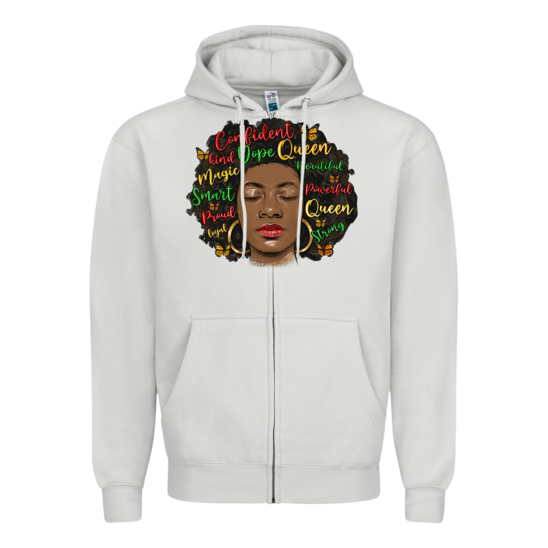 Afro Diva Zipper Hoodie by MaliasSmallBusiness | Teevron