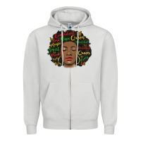 Dove Grey afro diva Zipper Hoodie - MaliasSmallBusiness