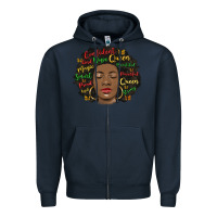 Navy afro diva Zipper Hoodie - MaliasSmallBusiness