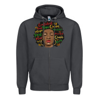 Smoke afro diva Zipper Hoodie - MaliasSmallBusiness