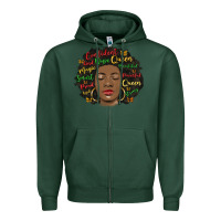 Sports Green afro diva Zipper Hoodie - MaliasSmallBusiness