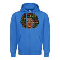 True Royal afro diva Zipper Hoodie - MaliasSmallBusiness
