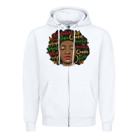 White afro diva Zipper Hoodie - MaliasSmallBusiness