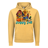 Vintage Mustard happy fall scarecrow Vintage Hoodie - FaDigitalArtStudio