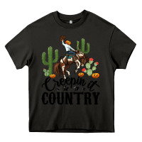 Asphalt creepin it country rodeo Heavy Core Tee - MaliasSmallBusiness