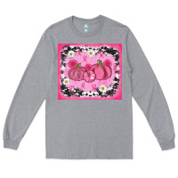 Heather Grey breast cancer pumpkins Long Sleeve Tee - AdoDesignShop