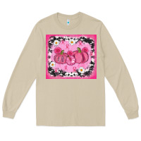 Mushroom breast cancer pumpkins Long Sleeve Tee - AdoDesignShop
