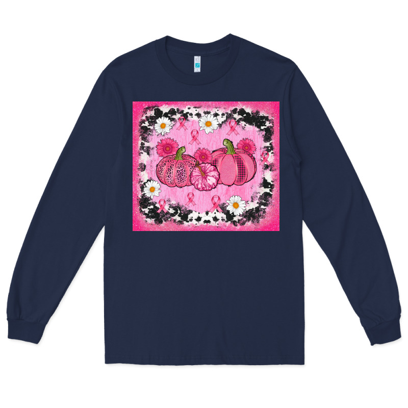 Breast Cancer Pumpkins Long Sleeve Tee by AdoDesignShop | Teevron