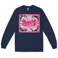 Navy breast cancer pumpkins Long Sleeve Tee - AdoDesignShop