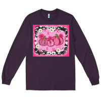 Plum breast cancer pumpkins Long Sleeve Tee - AdoDesignShop