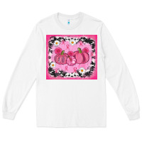 White breast cancer pumpkins Long Sleeve Tee - AdoDesignShop