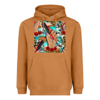 Meerkat hairdresser hand scissors and roses with serape leopard and cowhide se Heavyweight Hoodie - BundleAndBundleShop