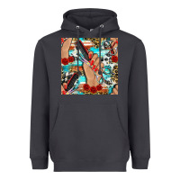 Smoke hairdresser hand scissors and roses with serape leopard and cowhide se Heavyweight Hoodie - BundleAndBundleShop