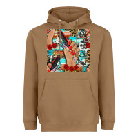 Toasted Coconut hairdresser hand scissors and roses with serape leopard and cowhide se Heavyweight Hoodie - BundleAndBundleShop