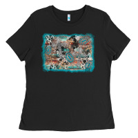 Black cross western background Ladies Tee - AdoDesignShop