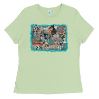 Matcha cross western background Ladies Tee - AdoDesignShop