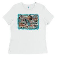 White cross western background Ladies Tee - AdoDesignShop