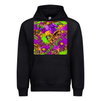 Black Mardi Gras and jester hat seamless pattern Urban Hoodie - HowdyJamesFarm