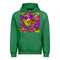 Emerald Mardi Gras and jester hat seamless pattern Urban Hoodie - HowdyJamesFarm