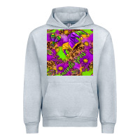 Heather Grey Mardi Gras and jester hat seamless pattern Urban Hoodie - HowdyJamesFarm