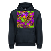 Navy Mardi Gras and jester hat seamless pattern Urban Hoodie - HowdyJamesFarm
