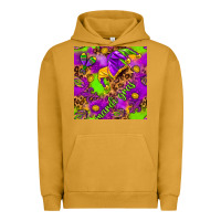 Pigment Peanut Butter Mardi Gras and jester hat seamless pattern Urban Hoodie - HowdyJamesFarm