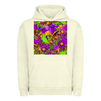 Pigment Pistachio Mardi Gras and jester hat seamless pattern Urban Hoodie - HowdyJamesFarm